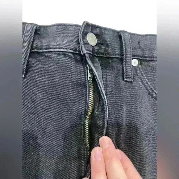 Madewell Rigid Denim A-Line Mini Skirt in Lunar‎ Wash: Cutout Edition Size 29 - Picture 5 of 8